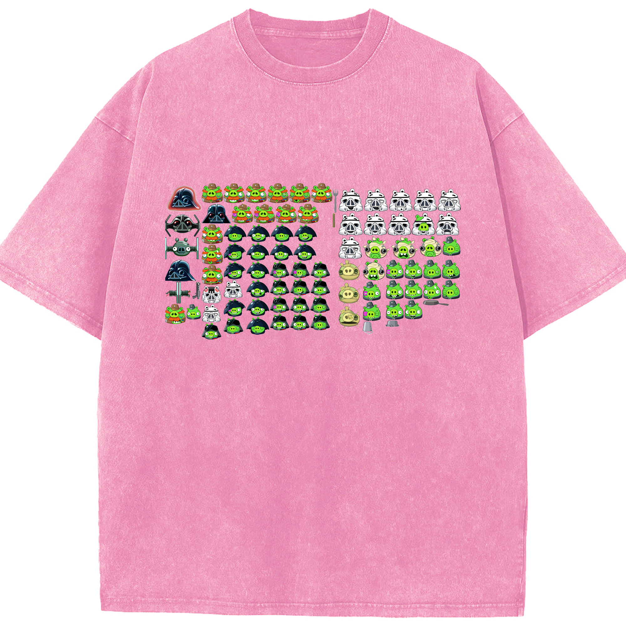 （画像用） Angry Birds アングリーバード 綿100% ヴィンテージ風 半袖Tシャツ（フロントプリント）